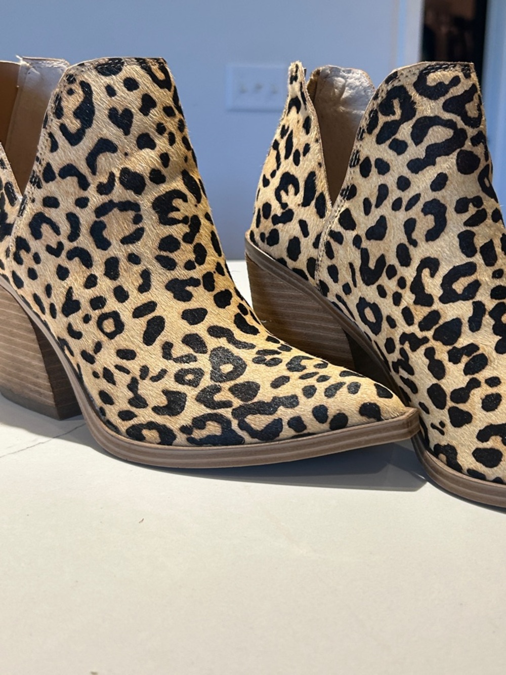 Steve Madden Leopard-Print Ankle Booties - Tan/Black
